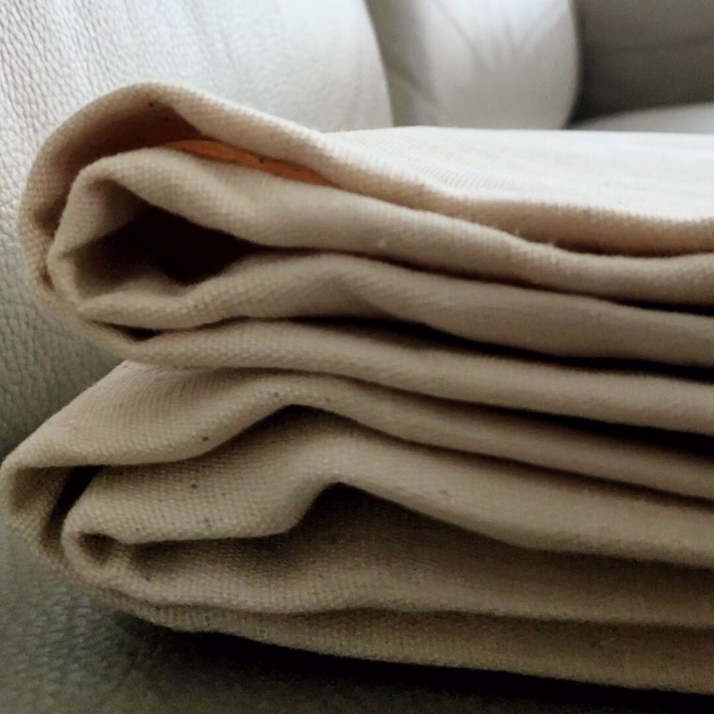 Texture textile naturelle utilisée dans une décoration zen